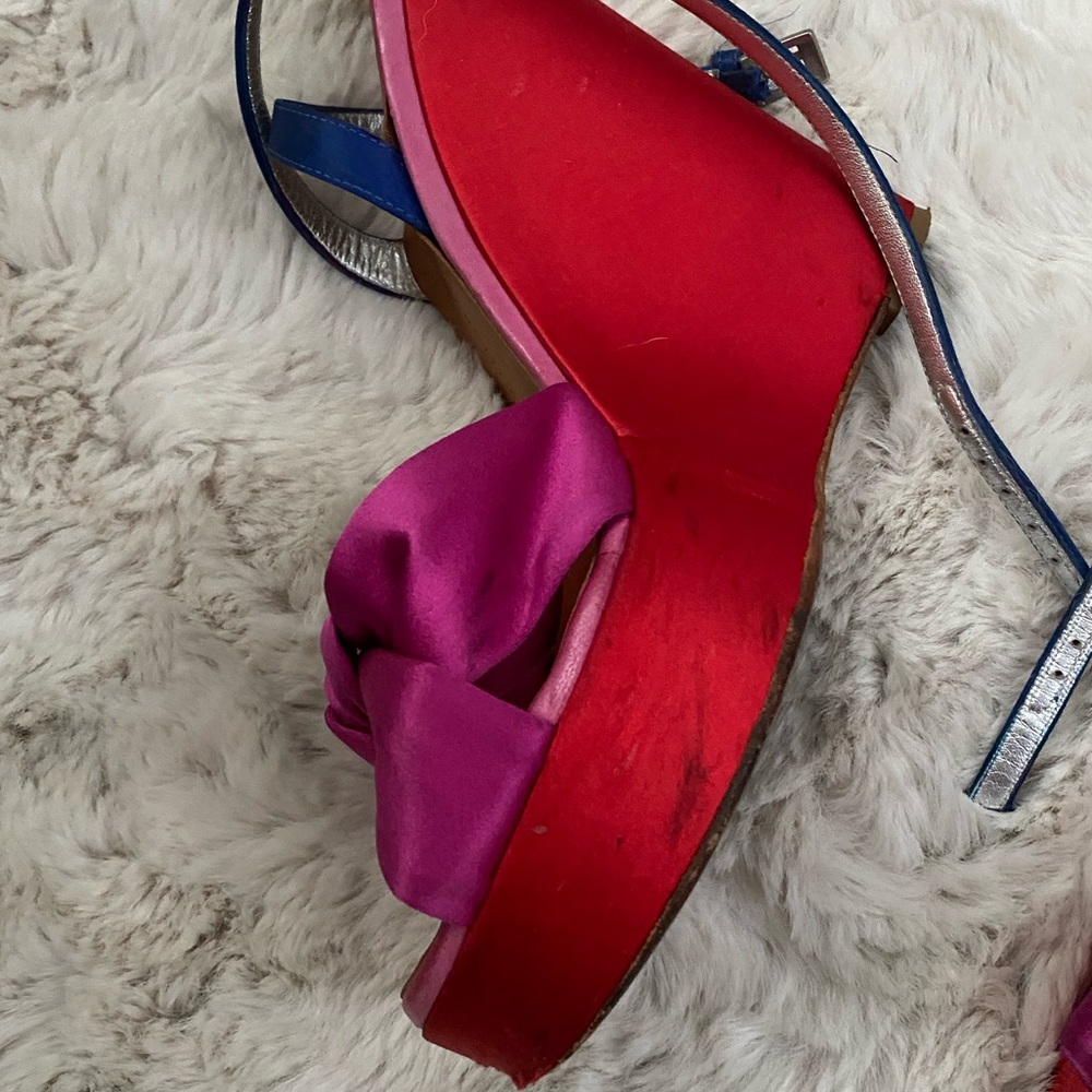 Giuseppe Zanotti Design Satin Multi color Wedges - Picture 8 of 12